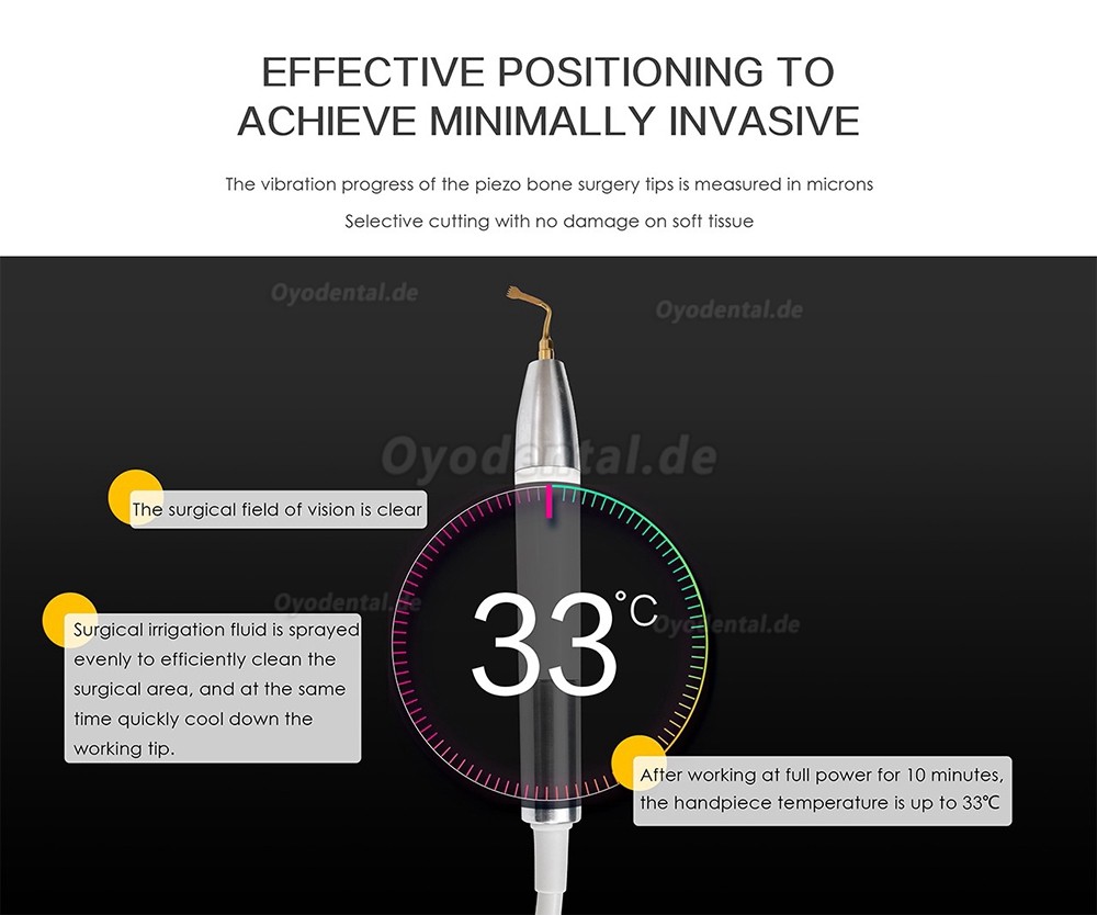 Pluspower® Ai Surgery Pro Dentale Piezochirurgie-Einheit Ultraschall-Piezo-Knochenchirurgiegerät